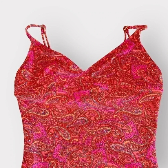 J Crew Swimsuit One Piece Paisley Sz Small Pink - Picture 3 of 9
